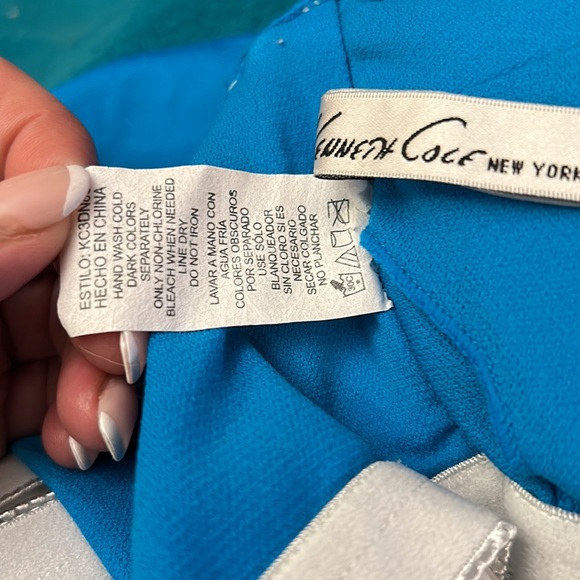 Kenneth Cole Tummy Toner Tankini Top Swimsuit Women’s size L Turquoise blue - Picture 4 of 5